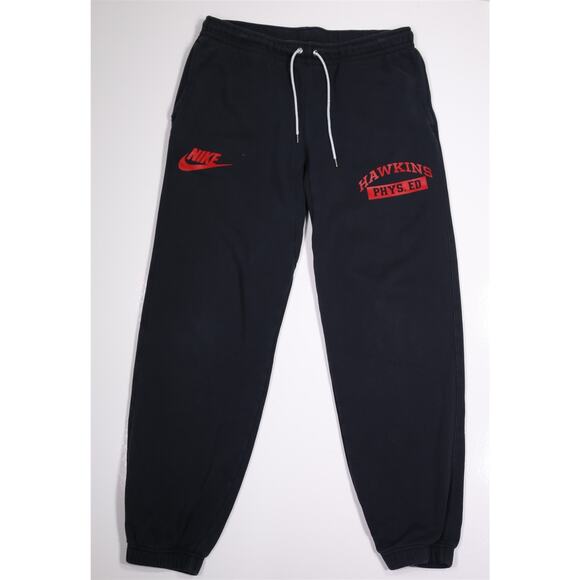 Nike Stranger Things Black Sweatpants Hawkins Phys Ed Large - Picture 2 of 6